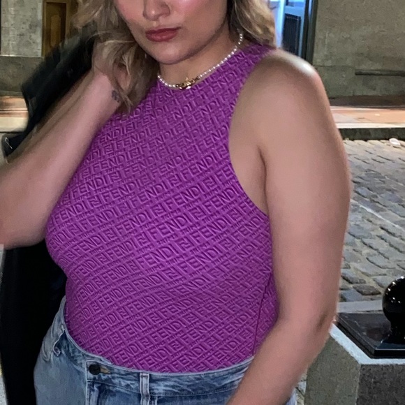 Fendi x Skims Vibrant Purple Logo Top - Picture 4 of 4